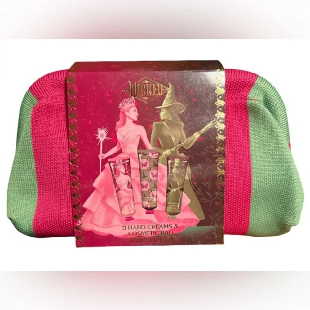 NEW!! Wicked For Good Cosmetic Bag and Three (3) Piece Hand Cream Set (NWT)